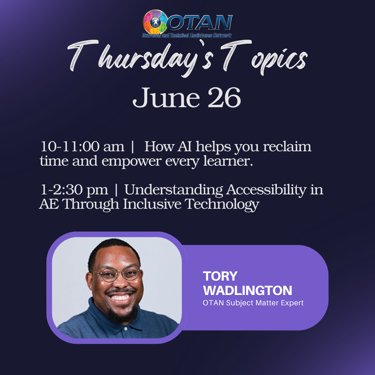 OTAN Banner Thursday Topic